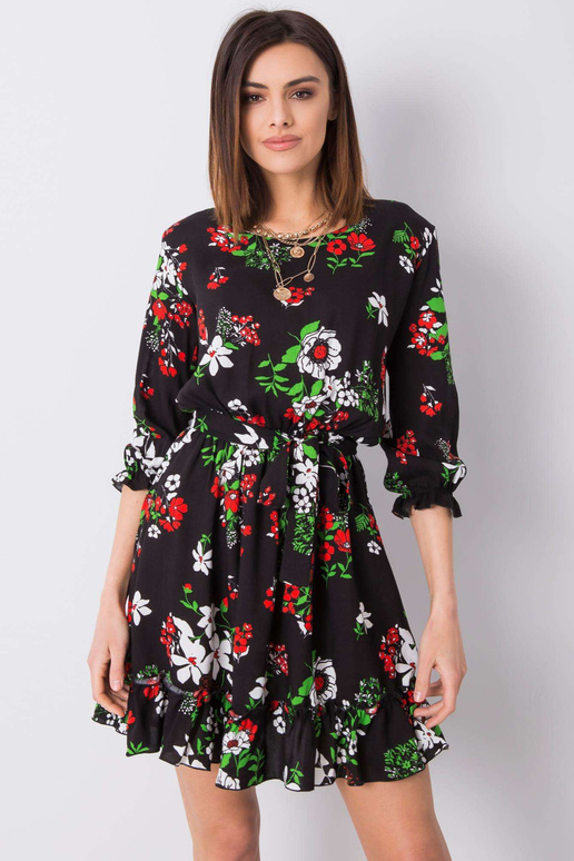 Melna ziedu kleita Arlette