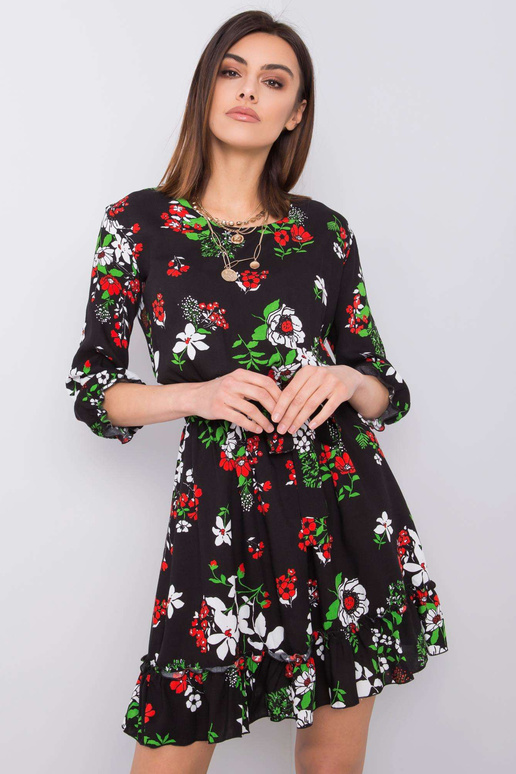 Melna ziedu kleita Arlette