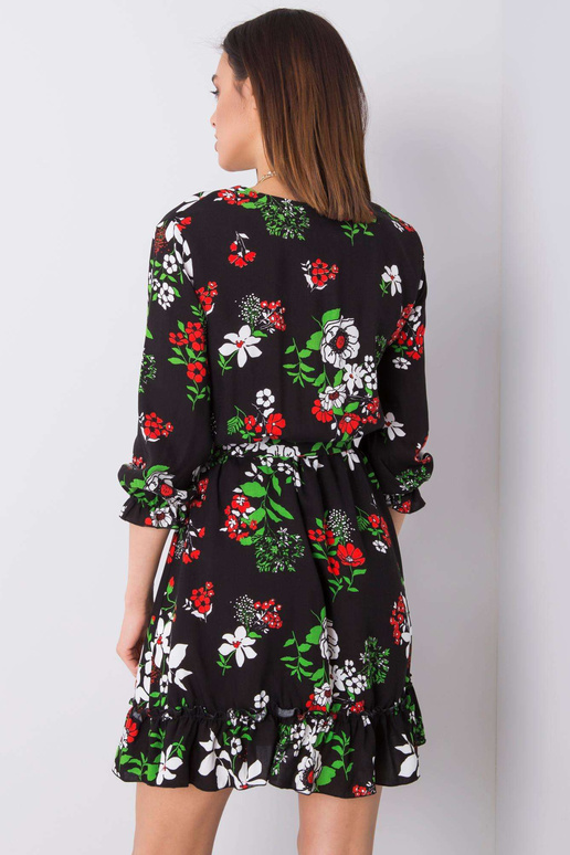 Melna ziedu kleita Arlette