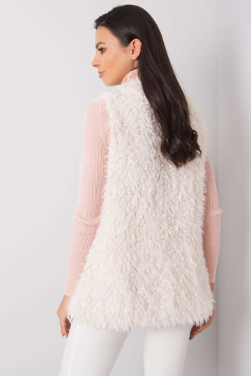 Ecru kažokādas veste Sybille 2