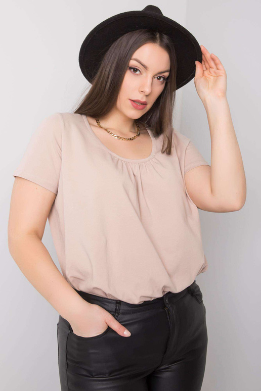 Celeste Cotton liela izmēra bēša blūze