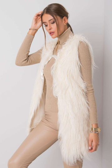 Rafaela ekru kažokādas veste 2