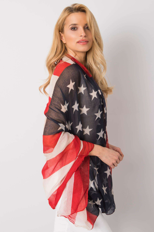 Sarkans un bēšs iesaiņojums ar apdruku