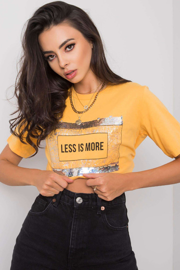 Gaiši oranžs t-krekls ar...