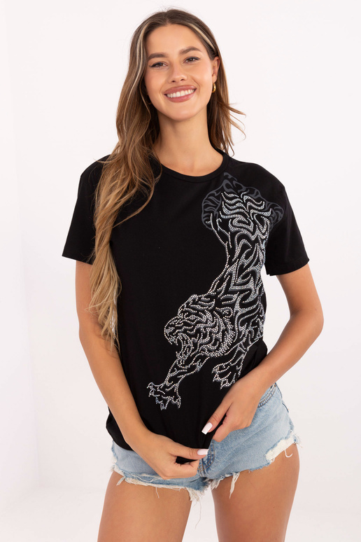 Melns T-krekls ar Mabel apdruku