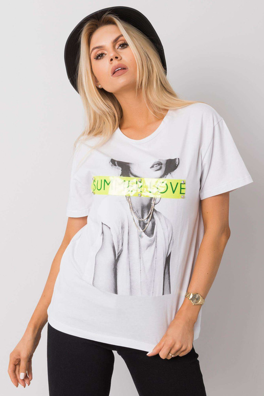 Balts Marcia t-krekls