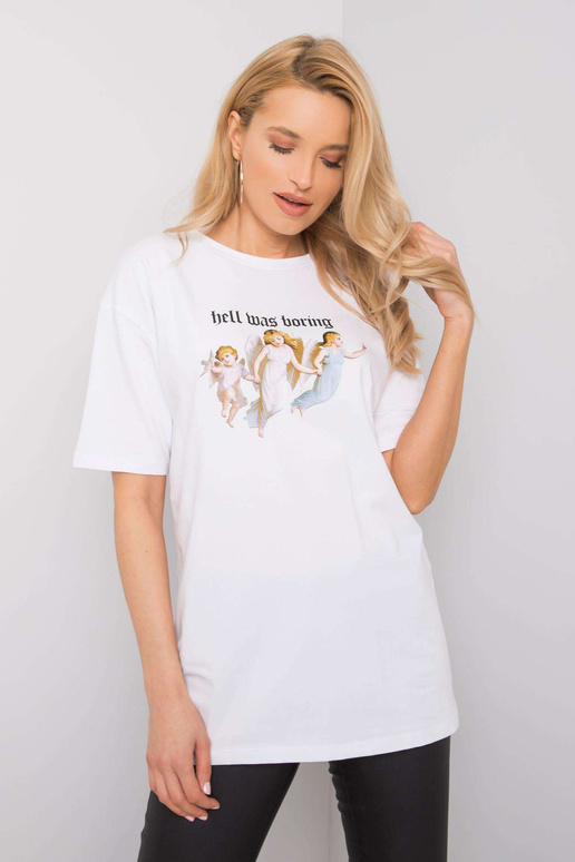 Balts t-krekls ar apdruku Jasmine RUE...