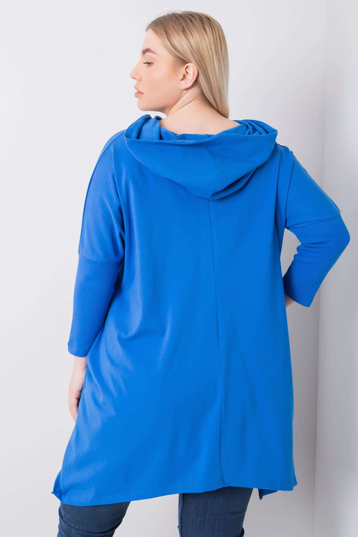 Tumši zila liela izmēra kapuce Aina