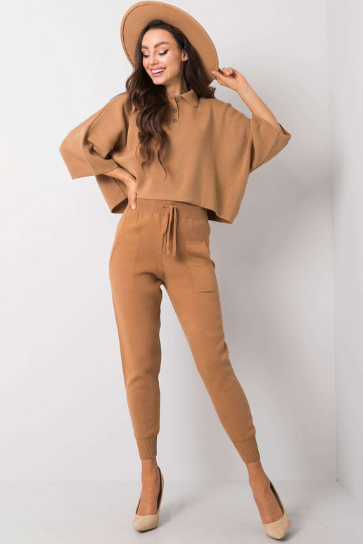 Eleanor RUE PARIS gaiši brūnas bikses