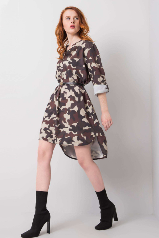 Bēša un brūna kamo kleita Blaise