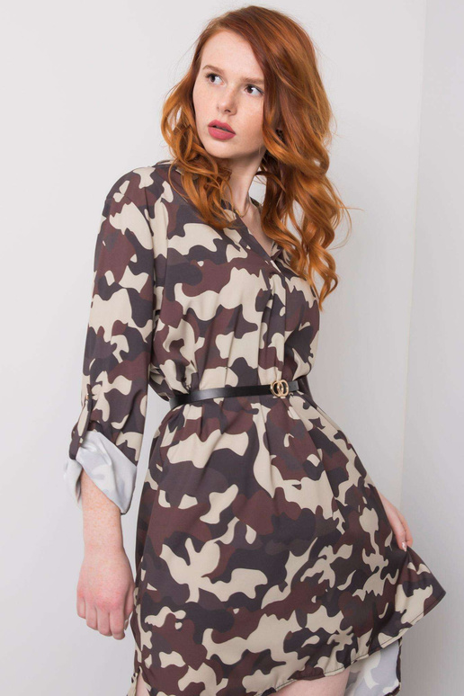 Bēša un brūna kamo kleita Blaise