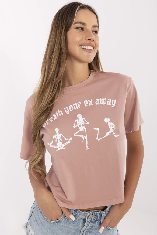 Netīri rozā t-krekls ar Piper RUE...