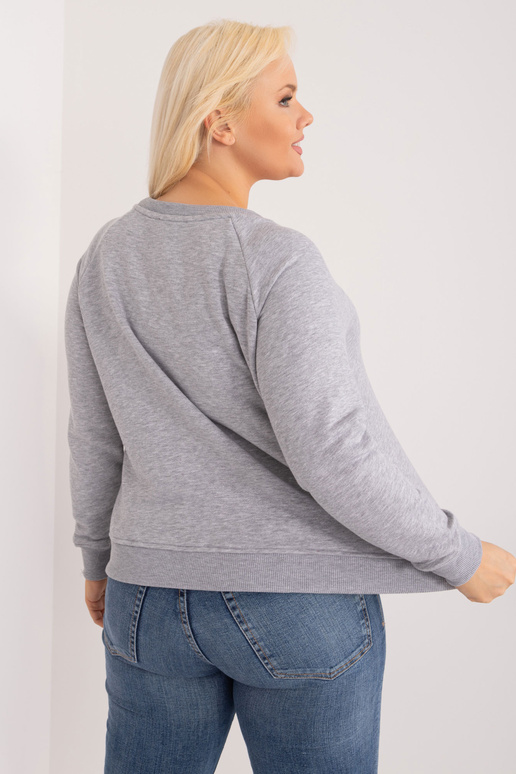 Pelēks liela izmēra kokvilnas sporta...