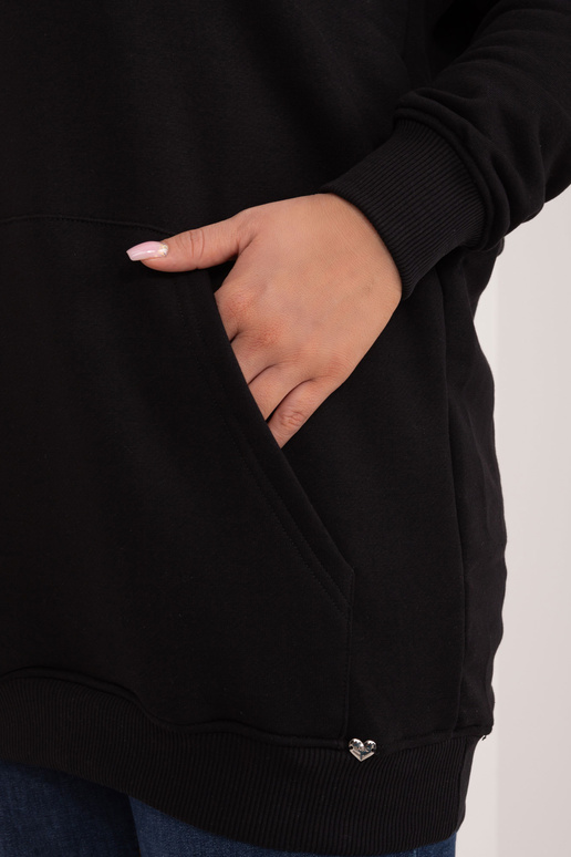 Luna Black Plus Size kapuci