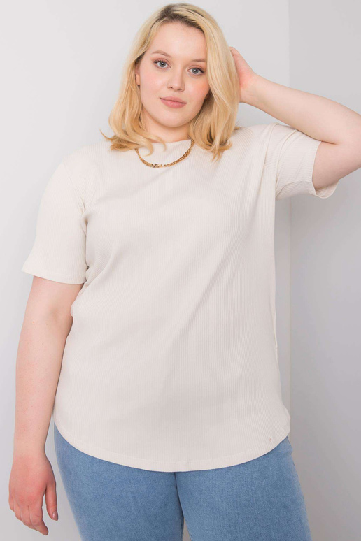 Gaiši bēša plus izmēra blūze Stella