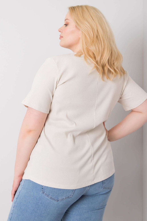 Gaiši bēša plus izmēra blūze Stella