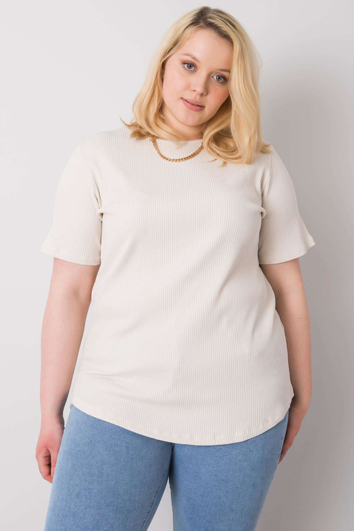 Gaiši bēša plus izmēra blūze Stella