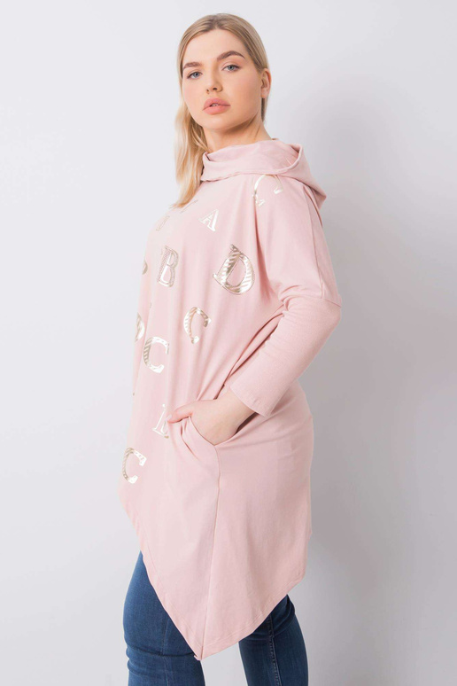 Aina Dirty Pink Liela izmēra Hoodie