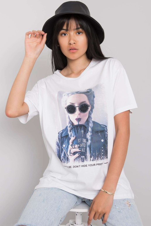 Balts T-krekls ar Kemmy apdruku