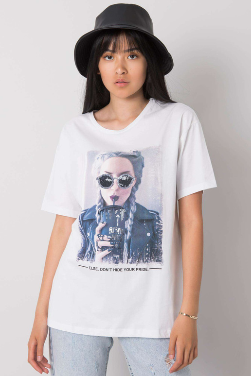 Balts T-krekls ar Kemmy apdruku