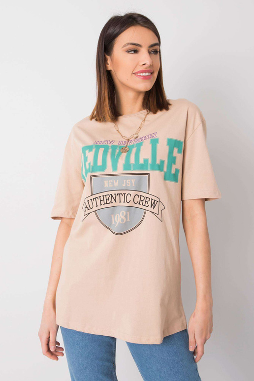 Bēšs sieviešu t-krekls ar Margaret...