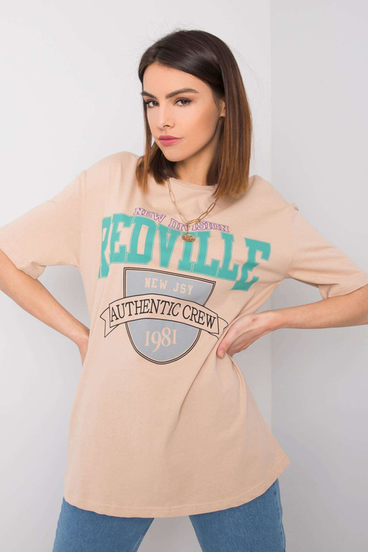 Bēšs sieviešu t-krekls ar Margaret...