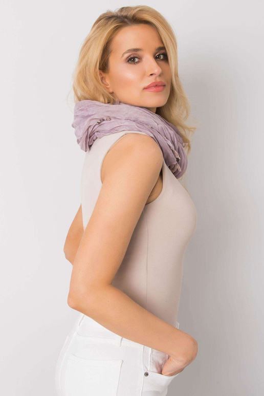 Gaiši violeta šalle ar bārkstīm