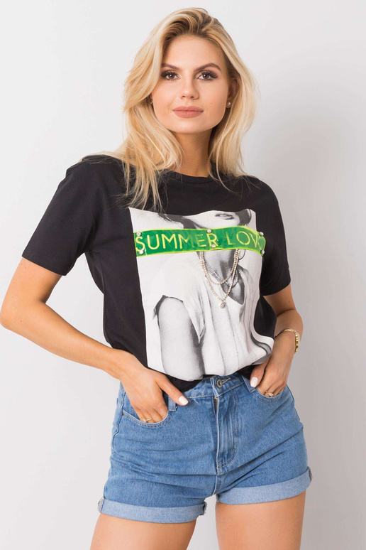 Melns Marcia t-krekls