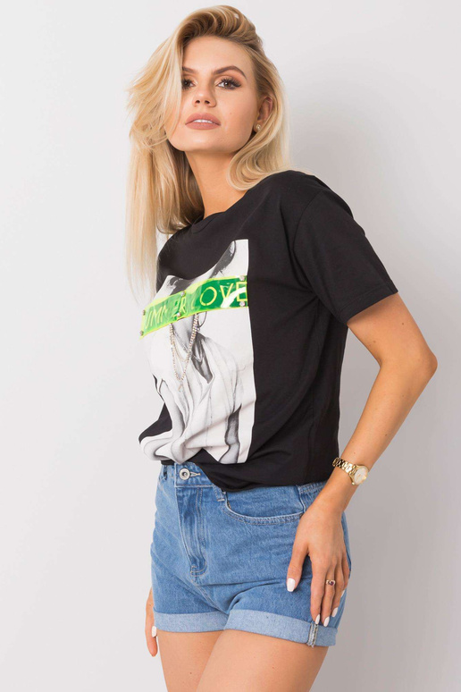 Melns Marcia t-krekls