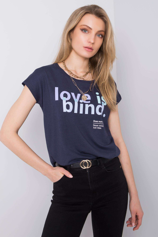 Tumši zils T-krekls ar STITCH & SOUL