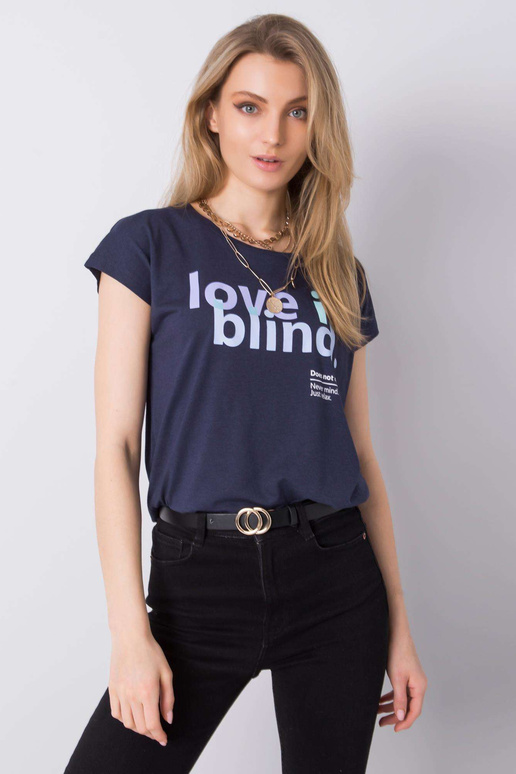 Tumši zils T-krekls ar STITCH & SOUL