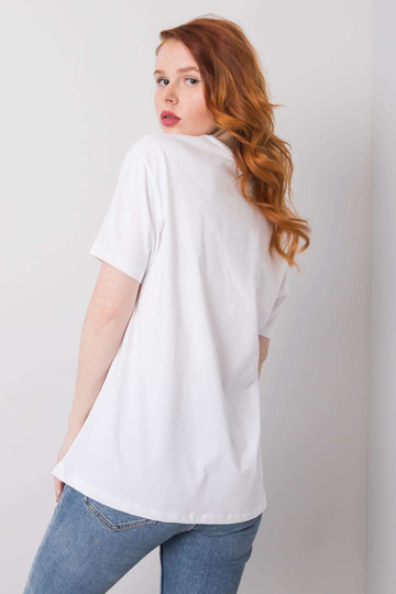 Balts sieviešu T-krekls ar... 2