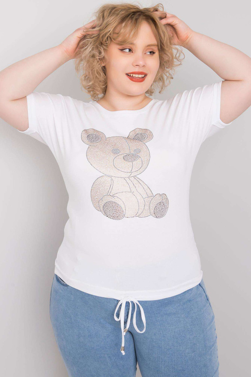 Balta plus izmēra blūze ar...