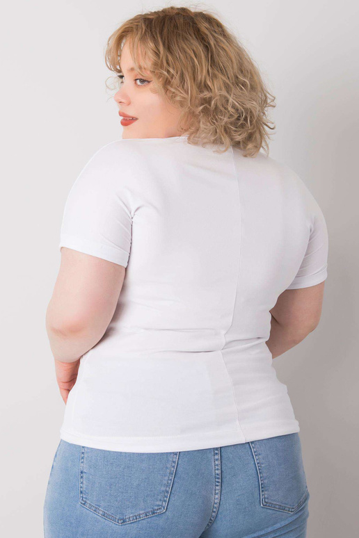 Balta plus izmēra blūze ar...