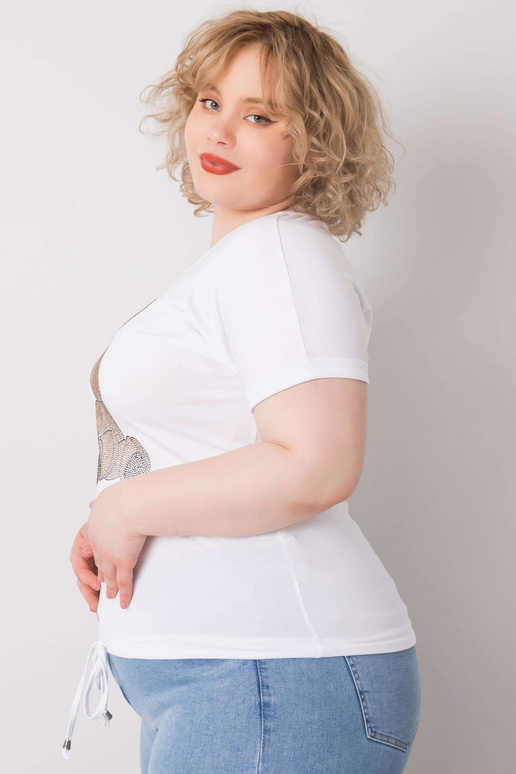 Balta plus izmēra blūze ar...