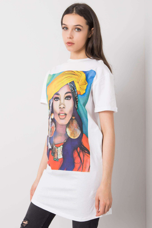 Balta tunika ar apdruku Dorothea...