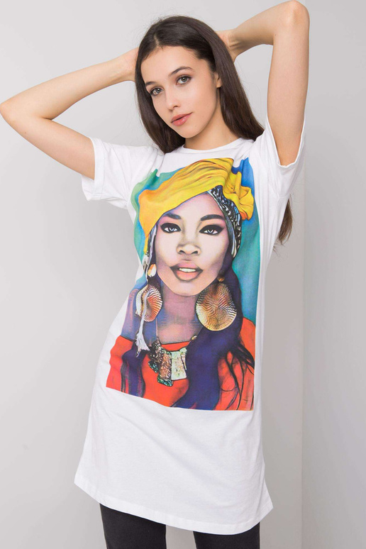 Balta tunika ar apdruku Dorothea...