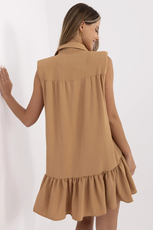 Tumši bēša kleita ar volāniem Odelia...