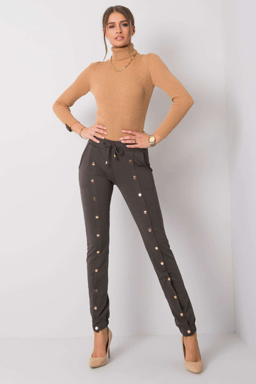 Tumšas haki krāsas bikses... 2