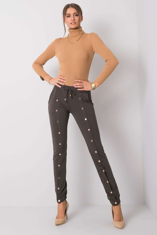 Tumšas haki krāsas bikses Limma