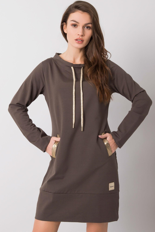 Holly tumša haki krāsas kleita Holly tumša haki krāsas kleita