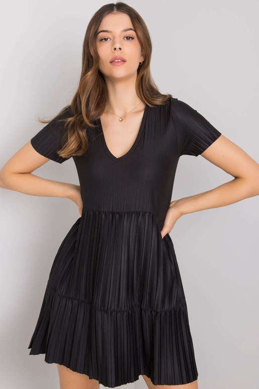 Melna kroku kleita Yazmin RUE PARIS Melna kroku kleita Yazmin RUE PARIS