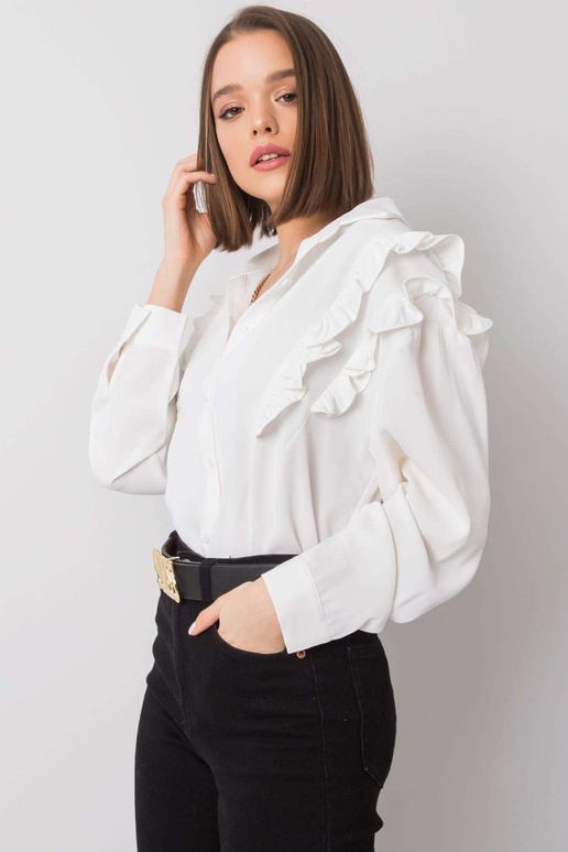 Ecru krekls ar volāniem Layla OCH BELLA