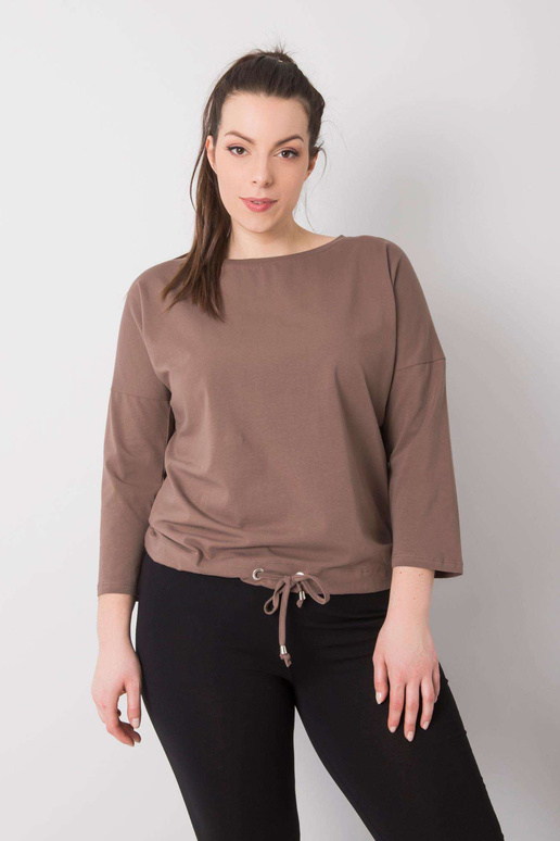 Kafija Liela izmēra kokvilnas blūze... Kafija Liela izmēra kokvilnas blūze...