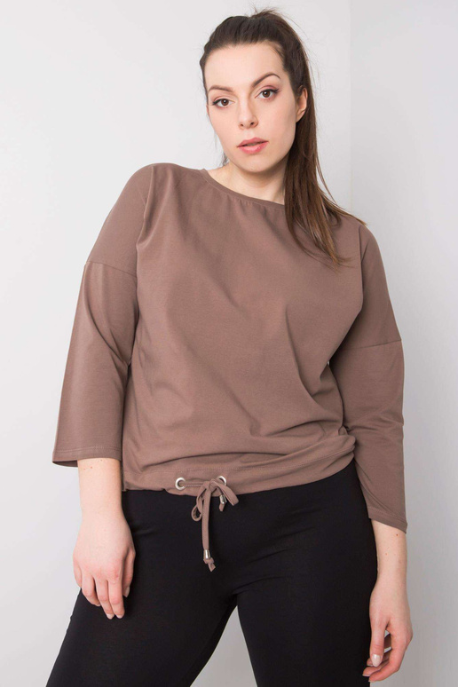 Kafija Liela izmēra kokvilnas blūze... Kafija Liela izmēra kokvilnas blūze...