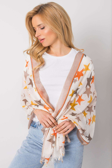 Bēša šalle ar zvaigžņu apdruku