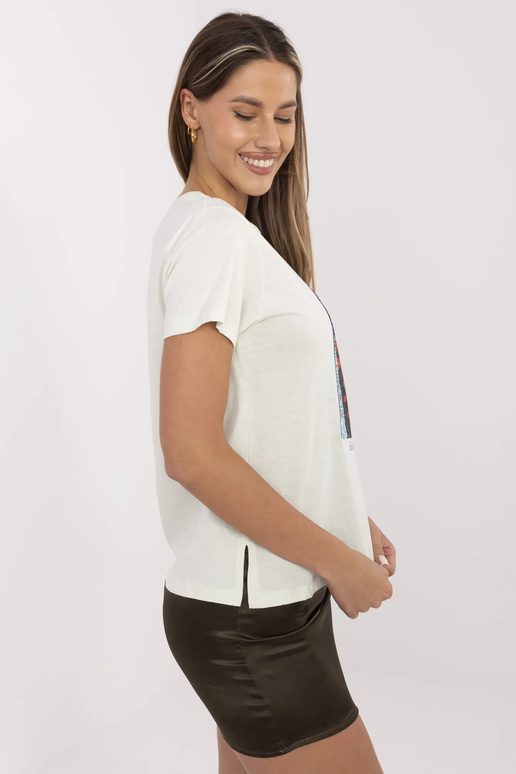 Piparmētru t-krekls ar Alaine aplikāciju