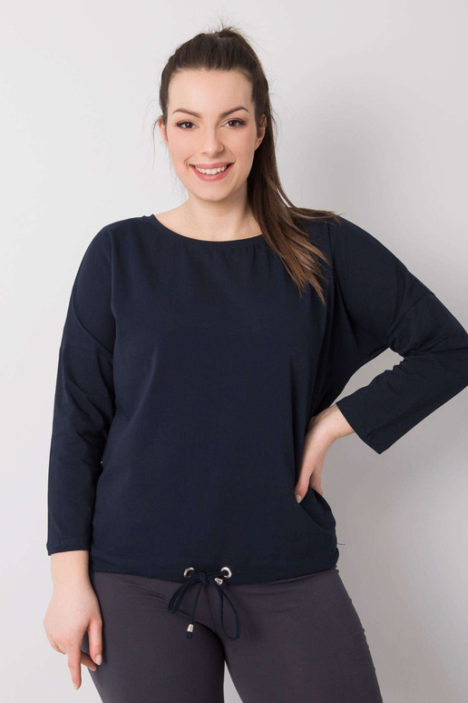 Tumši zila plus izmēra kokvilnas...