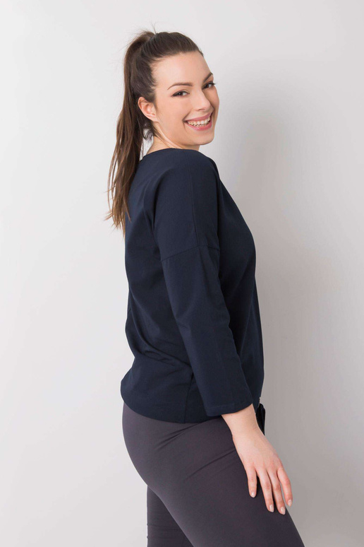 Tumši zila plus izmēra kokvilnas...