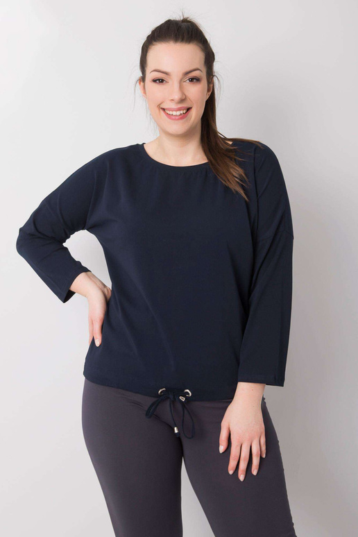 Tumši zila plus izmēra kokvilnas...